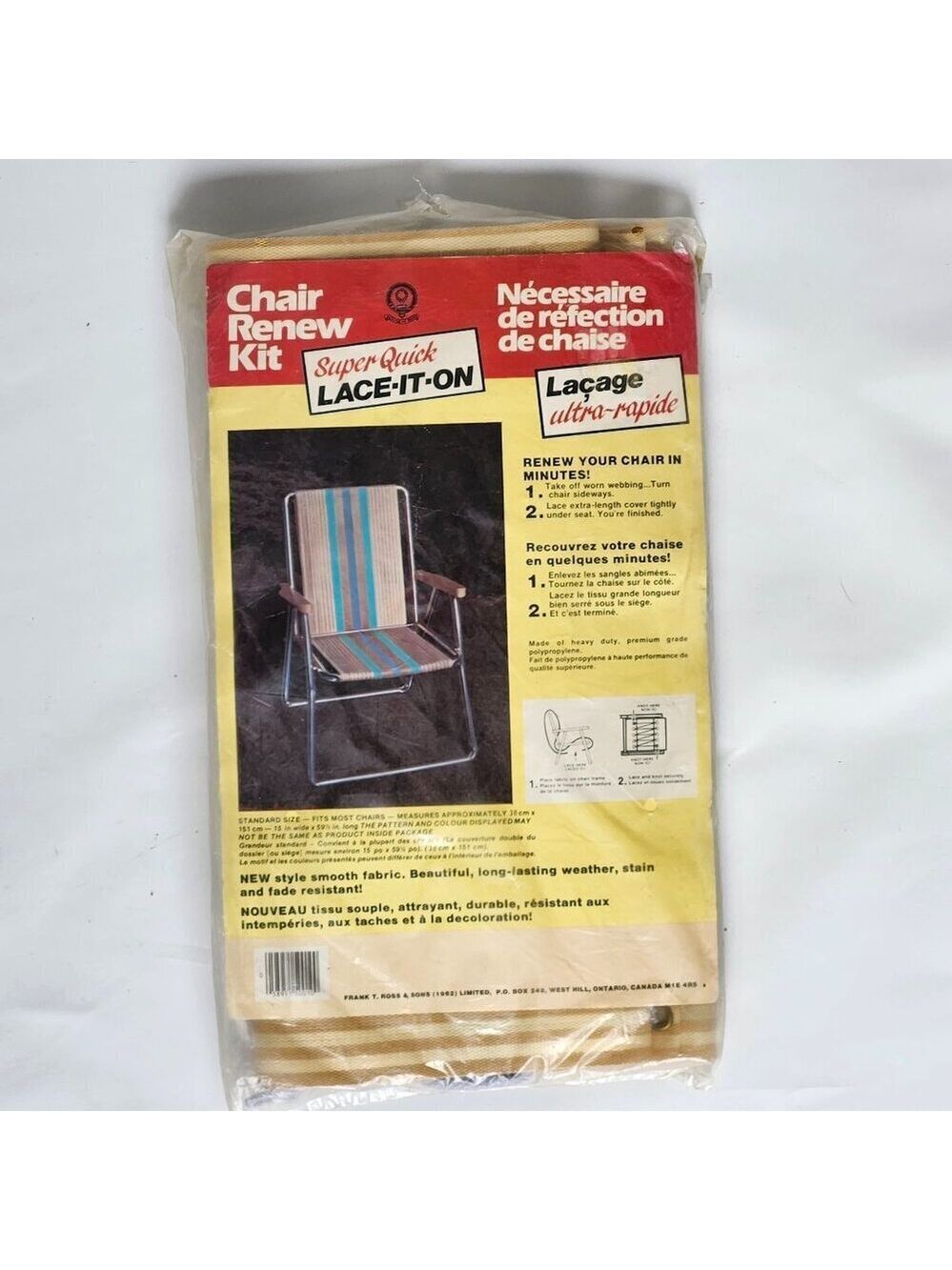 VINTAGE Lawn Chair RENEW KIT Super Quick Lace it ON Brand new in package 1962
